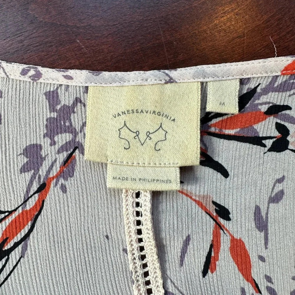 ANTHROPOLOGIE Vanessa Virginia Mixed Print Floral Tank Top Tunic size Medium - Picture 7 of 7